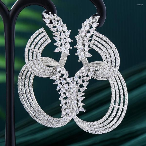 Boucles d'oreilles pendantes Missvikki luxe magnifique grande goutte pour les femmes Fine mariée mariage fête 2023 Original haut brillant bijoux de haute qualité