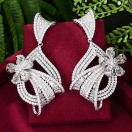 Boucles d'oreilles pendantes Missvikki OFFICE dame perle quotidienne pour les femmes mariage cubique Zircon Dubai bijoux de fantaisie de mariée fête d'été