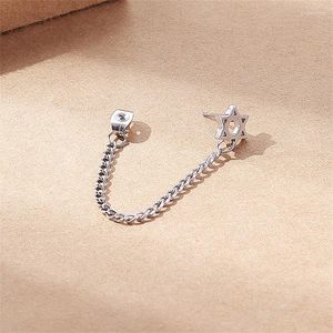 Boucles d'oreilles pendantes Mme Betti Punk étoile chaîne bijoux en acier inoxydable pour garçons et filles cadeaux de noël 2023 année