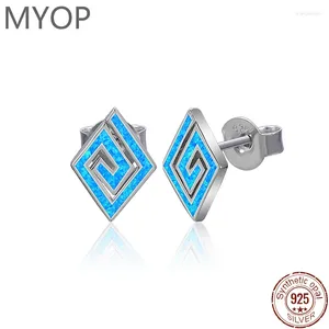 Pendientes colgantes miop 2024 Joyas 925 Efecto limpio de plata esterlina Opal simple Opal Regalo al por mayor personalizado para mujeres