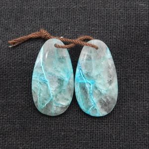 Boucles d'oreilles en peluche chrysocolla pour femmes bijoux ovales fabriquant des boucles d'oreilles en pierre précieuse