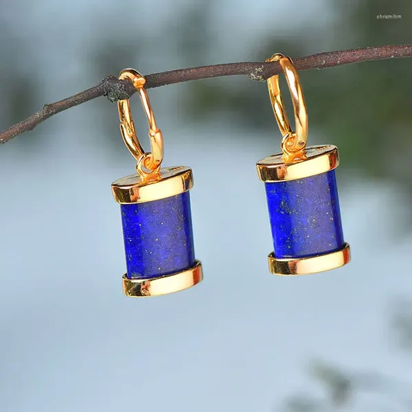 Pendientes colgantes jade lapis lapislázuli la lazuli S925 STERLING SIGER AZUL 2023 Productos Adornos Mujeres