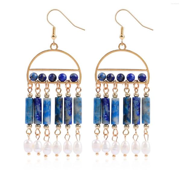 Boucles d'oreilles NEKOL pour femmes, bijoux de luxe Boho pour dames et filles, vente en gros, bijoux à la mode, pierre naturelle, 2023