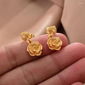 Boucles d'oreilles pendantes mariage nigérian pour femmes hommes glands africain dubaï plaqué fleur fête bijoux cadeau