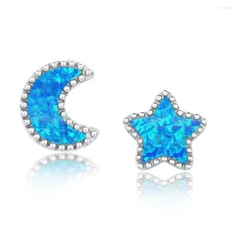 Boucles d'oreilles en peluche Opal Star Moon For Women Girls Jewelry Drop