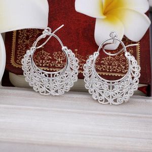 Boucles d'oreilles pendantes originales pour femmes, couleur argent 925, timbre rétro, accessoires de luxe pour fête de mariage, bijoux de créateur, cadeaux