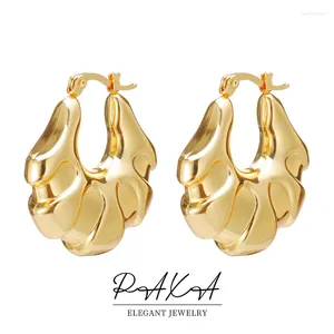 Boucles d'oreilles pendantes PAXA minimaliste en acier inoxydable, déclaration géométrique inhabituelle pour femmes, tendance quotidienne, breloque en métal plaqué, bijoux de fête, cadeaux