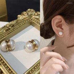 Pendientes colgantes Perla Blanca Stud Agujeros sin orejas Se pueden usar Imán de mujer Moda Clip magnético para la oreja Joyería de estilo