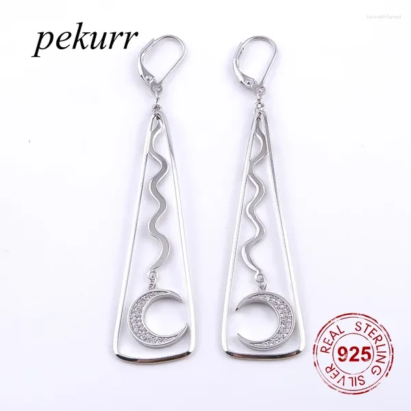 Boucles d'oreilles en peluche pekurr 925 TRAPE DE TRANSEMENT LONG TIANGLE SIGHTER