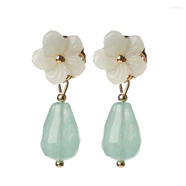 Boucles d'oreilles pendantes Personnalité Tempérament Ethnique Antique Femme Simple Petit Bijoux Frais