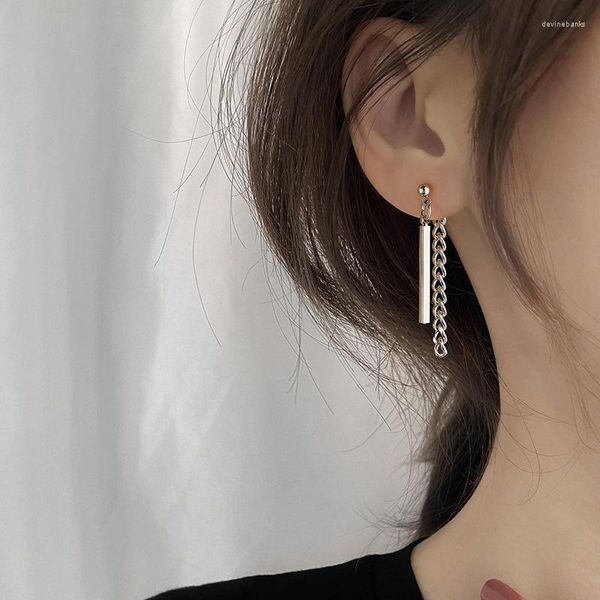 Boucles d'oreilles pendantes chaîne post-suspendue pour femmes géométrique gland mode corée à la mode petite amie bijoux cadeau BOYULIGE