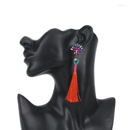Boucles d'oreilles pendantes PPGPGG, Design de mode rouge pour femmes, Long pompon, bijoux goutte, vente en gros