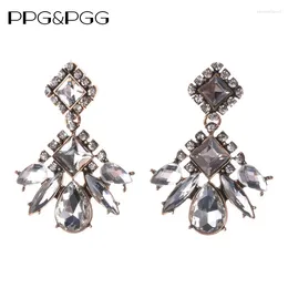 Dange oorbellen PPGPGG Fashion Women Sieraden Goede kwaliteit Crystal Drop Vintage Koreaans voor groothandel