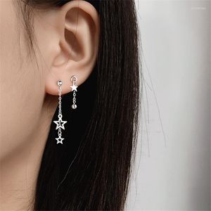 Dange oorbellen voorkomen allergie Tassel Lange Chain Star Drop Earring For Women Girls Party Sieraden Gift Pendientes EH766