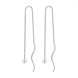 Boucles d'oreilles pendantes bijoux de qualité Simple torsadé Long gland oreille ligne perles goutte pour les femmes cadeau Oorbellen Brincos