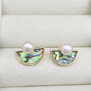 Boucles d'oreilles pendantes en perles d'eau douce véritable, 6-7mm, couleur blanche, belle fête de mariage, cadeau pour filles, 10 paires/lot