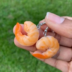 Bengelen oorbellen realistische garnalen handgemaakt schattig en grappig eten