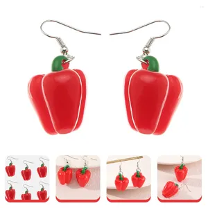 Dangle Oorbellen Rode Chili Voedsel Hanger Smaak Dame Jewelries Vrouwen Creatief Gesimuleerde Peper Miss
