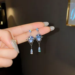 Pendientes colgantes Retro Simple Zirconio Geométrico Encanto Mujer Boda Pedida Ocio Fiesta Joyas Regalos