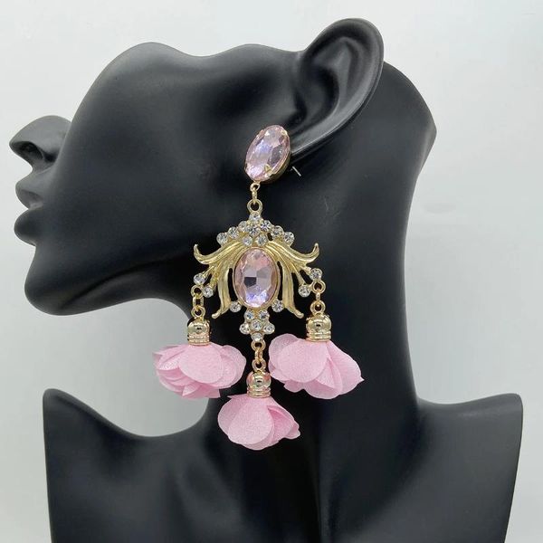 Pendientes colgantes de aleación con diamantes de imitación para mujer, aretes bohemios, accesorios de joyería al por mayor