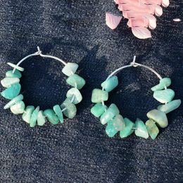 Pendientes colgantes de tierras de tierras de tierras de arroz bohemio bohemio de piedra triturada encanto de color joyería de moda para mujeres regalos hechos a mano