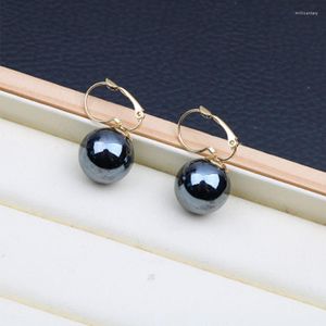 Boucles d'oreilles pendantes boule ronde pendantes pour les femmes couleur or boucle d'oreille à la mode bijoux exquis Pendientes Mujer Moda