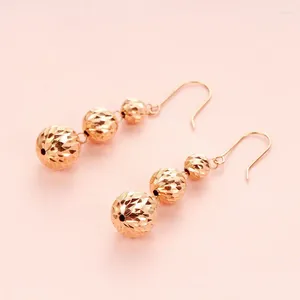 Dangle Oorbellen Rusland 585 Paars Goud Roze Kleur Gouden Oceaan Stijl Minimalistisch Design Suikerpompoen