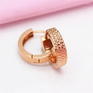 Dangle Oorbellen Russisch 585 Paars Goud Hamer Oor Gesp Mode Laserpatroon Dik Verguld 14K Kleur Damesproducten Klassiek Design