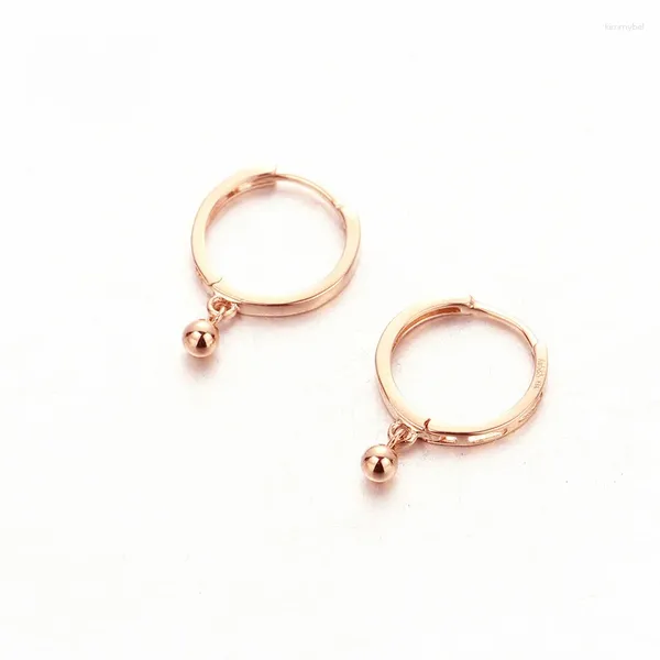 Boucles d'oreilles pendantes russes en or violet 585 pour femmes, couleur Rose 14K, perle polyvalente, Design de mode, bijoux tendance