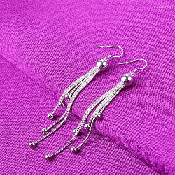 Boucles d'oreilles pendantes en argent Sterling 925, jolie perle à pampilles pour femmes, accessoires de fête de mariage, bijoux cadeaux de noël