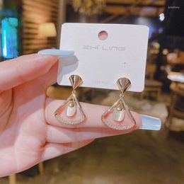 Bengelen oorbellen S925 zilveren naald Zuid -Koreaanse ins oost gate 2023 oorversie geometrische opaal eenvoudige oorjewel designerrearrings