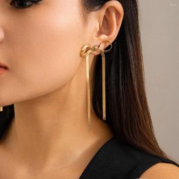 Boucles d'oreilles pendantes Salircon Vintage Simple serpent chaîne nœud goutte Punk Long gland femmes esthétique Banquet bijoux de mariage