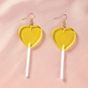 Dange oorbellen Verkoper Europese en Amerikaanse mode-sieraden Zoete snoepkleurige liefde Lollipop Ear Hook Accessoires