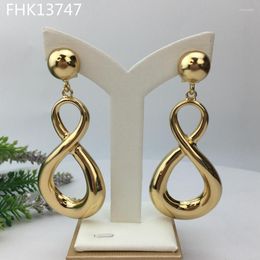 Pendientes colgantes Venta de joyas de banquete de boda para mujeres africanas chapadas en oro italiano de Dubái brasileño Big Drop FHK13747