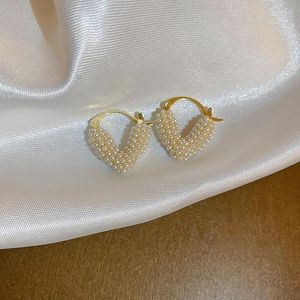 Boucles d'oreilles pendantes Senior Sweet Heart Tempérament Drop 2024 Mode Fine Perle Polyvalent Femmes Bijoux Fille
