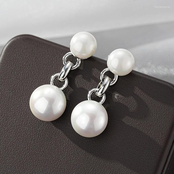 Boucles d'oreilles en peluche Senyu 2024 Chaîne de mode Boucle d'oreille pour femmes bijoux de perles Cadeau de mariage blanc mariée