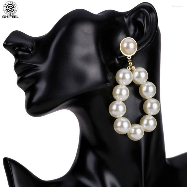 Boucles d'oreilles pendantes SHIFEEL 2023 arrivée Occident mode bohême rétro femmes bijoux perle cercle résine boule grande goutte longs pendentifs