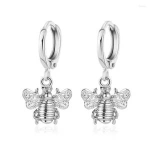 Boucles d'oreilles pendantes simples à la mode pour dormeur d'insecte, crochet en alliage plaqué argent doré, breloque goutte pour femmes