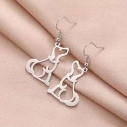 Boucles d'oreilles en peluche sipuris pour animaux de compagnie creux creux srainless acier humains hip hop animaux boucles d'oreille bijoux