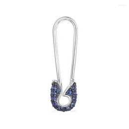 Boucles d'oreilles pendantes SOELLE 925 bijoux en argent sterling CZ boucle d'oreille épingle à nourrice avec bleu rouge blanc zircone cubique fine fête 1 pc pour les femmes