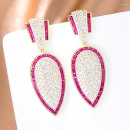 Pendientes de colgación Soramoore Luxury Drop For Women Girl Girl Daily Weddal Farty Jewelry Presente de Navidad Regalo de alta calidad