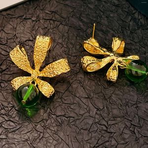 Dangle Oorbellen Statement Mode Metallic Grote Bloem 2023 Persoonlijkheid Pendientes Mujer