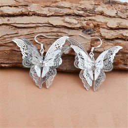 Pendientes colgantes Stud Hermosa mariposa para mujeres Earra exagerada Nice Damas Parring