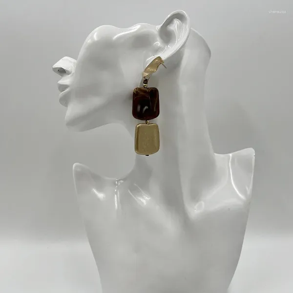 Boucles d'oreilles pendantes Suekees goutte de terre bijoux de mode Vintage Pendientes longues perles acryliques CCB pour femmes accessoires