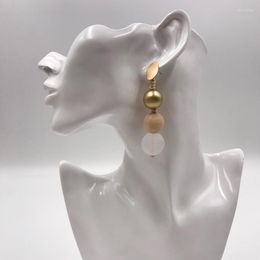 Bengelen oorbellen suekees goth drop mode sieraden pendientes vintage boho metalen hout en harsparels voor vrouwelijke accessoires