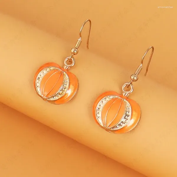 Boucles d'oreilles pendantes pour femmes, bijoux de Thanksgiving, série Orange, citrouille, dinde, breloques, cadeaux d'année pour amis et sœurs