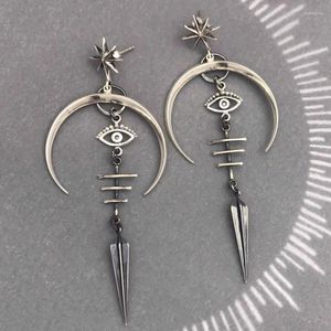 Pendientes de colgación El 2024 Goth Eye and Ear Drop Girl Girl Punk Fiesta Regalo