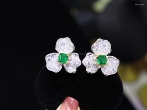 Pendientes colgantes con forma de flor de tres piezas para mujer, aretes de plata 925, joyería de moda, accesorios bonitos para niña, regalo de aniversario de cumpleaños