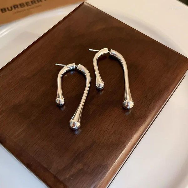 Boucles d'oreilles pendantes TIOWIOS 2024 S925, aiguille en argent, une paire de Design géométrique élégant, sens avancé, travail quotidien, métal Simple pour femmes