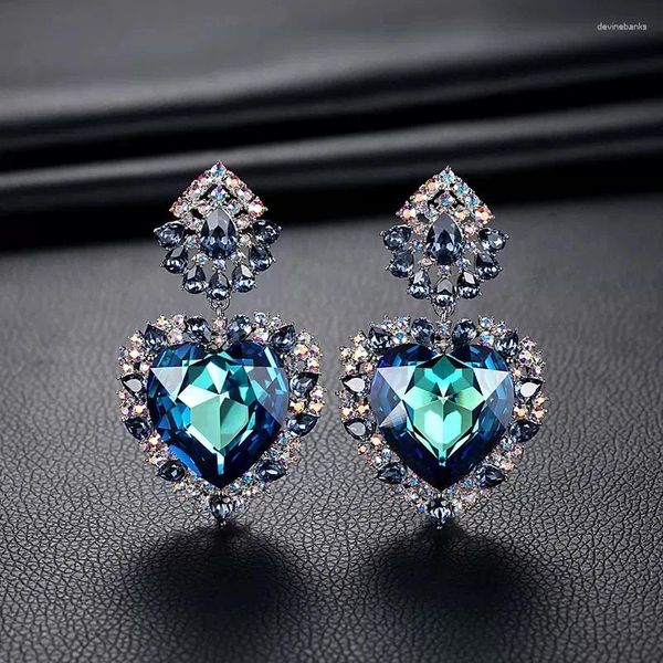 Boucles d'oreilles en peluche titanic film coeur de l'océan Crystal Stud orestuds party accessoires accessoires hyperbole bijoux pour femmes filles cadeaux